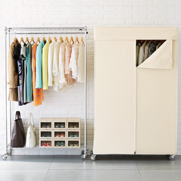Organizer Closet Storage Rack Clothes Shelves Wardrobe Portable Hanger 4 Shelf 
