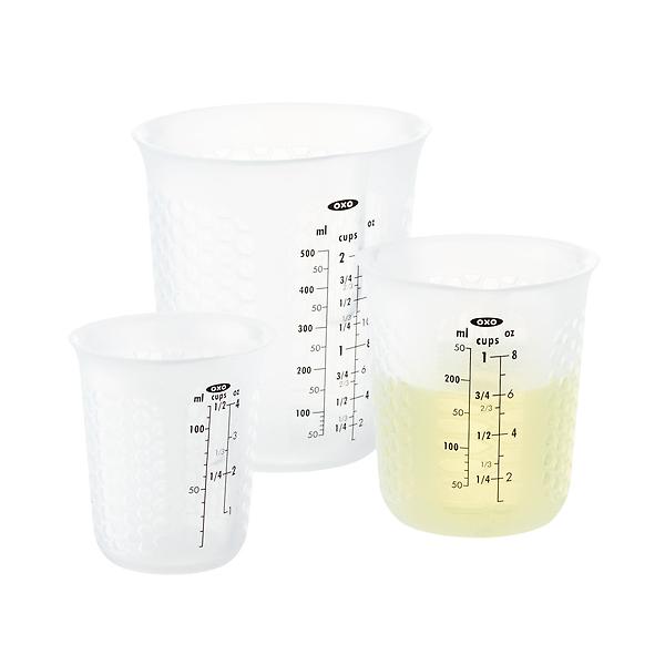 OXO Good Grips Squeeze & Pour 3-Piece Silicone Measuring Cup Set