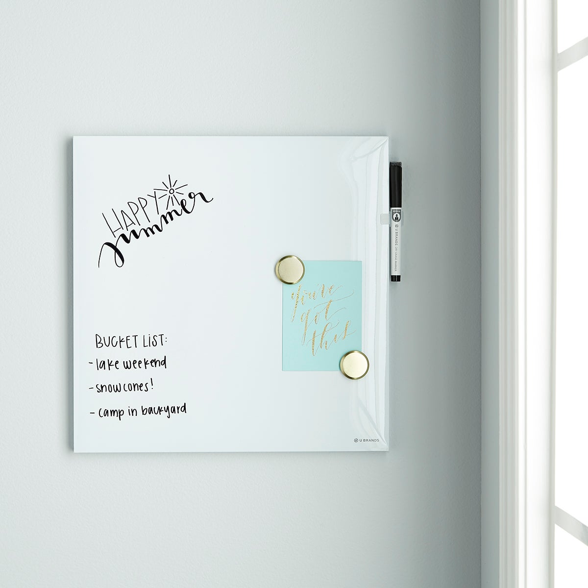 U Brands White Square Dry Erase Board The Container Store U Brands White Square Dry Erase Board The Container Store
