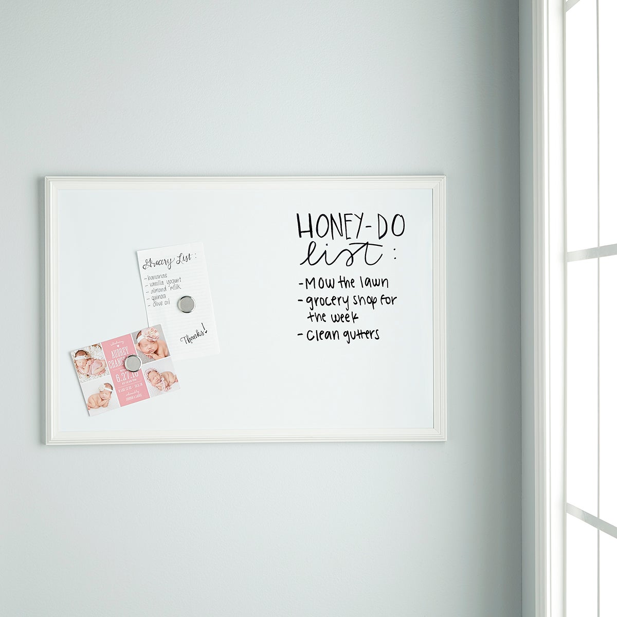 U Brands White Large Farmhouse Dry Erase Board The Container Store