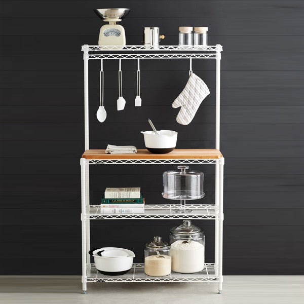 kitchen bakers rack with drawers