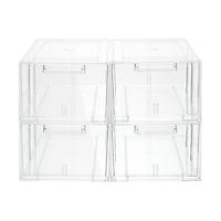 The Container Store Case of 4 Clearline Large Shoe Drawer Clear