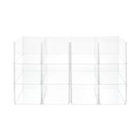 The Container Store Case of 6 Clearline Divided Shoe Bins Clear
