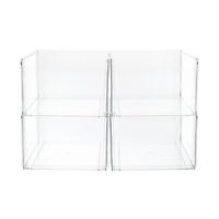 The Container Store Case of 4 Clearline Tall Open Bins Clear