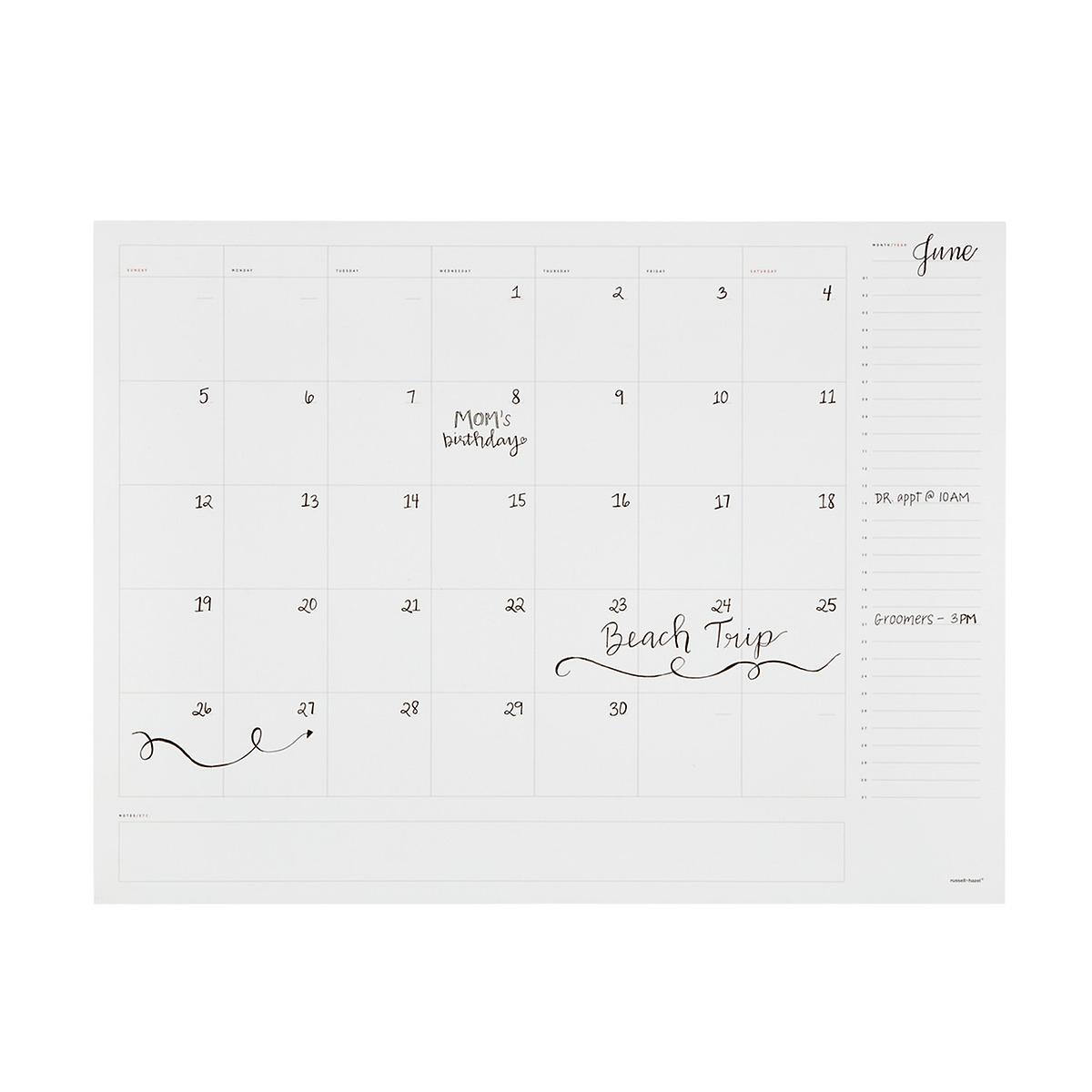 Desktop Monthly Calendar Sheets The Container Store