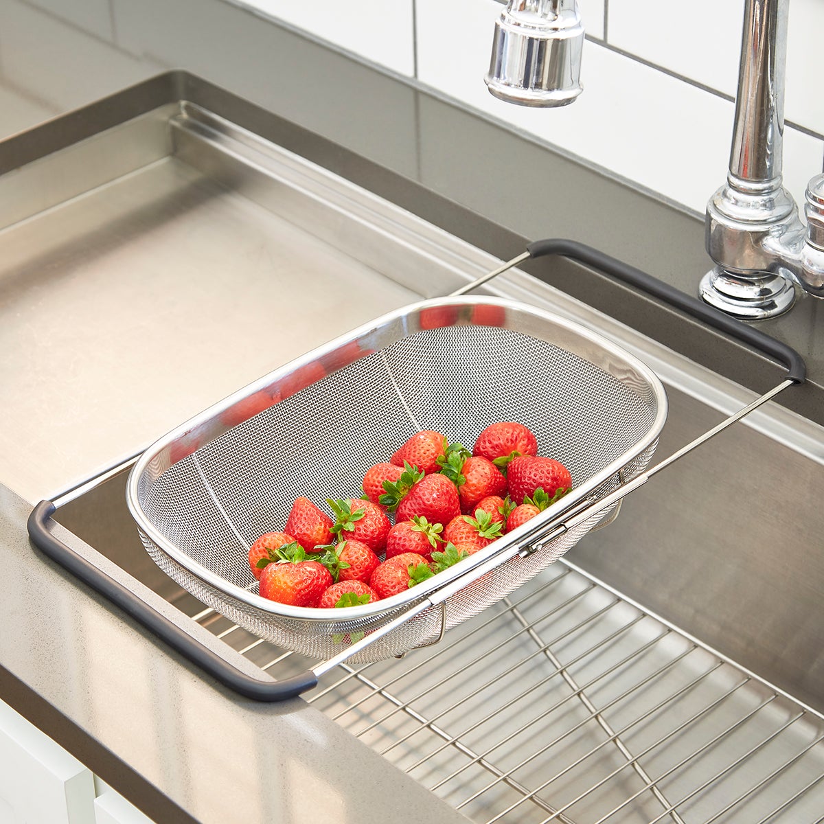 Polder stainless steel sink dish rack clearance
