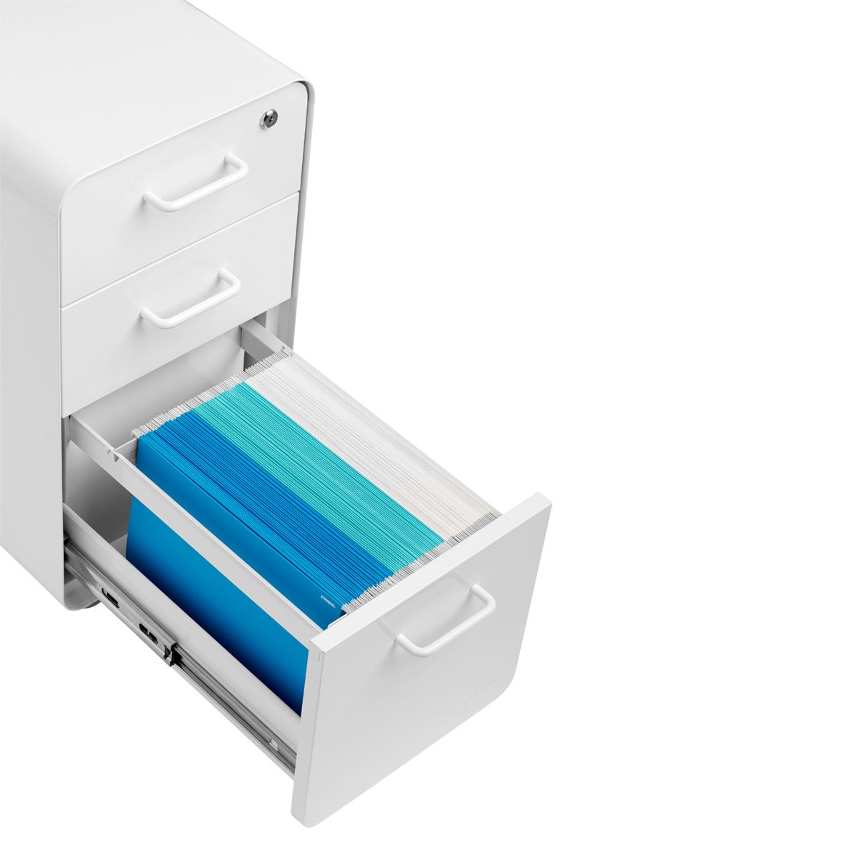 Poppin White Slim 3Drawer Stow Filing The