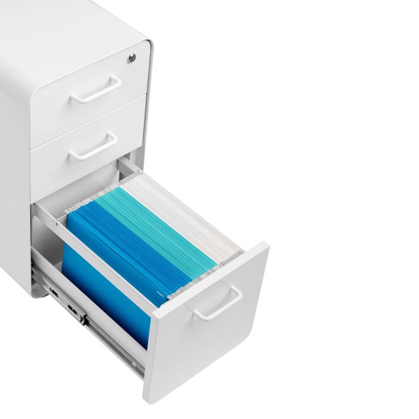 Poppin White Slim 3Drawer Stow Filing The Container Store