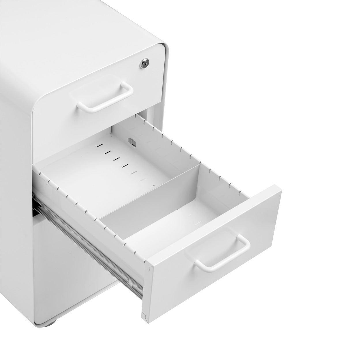Poppin Dark Grey Slim 3Drawer Stow Filing The