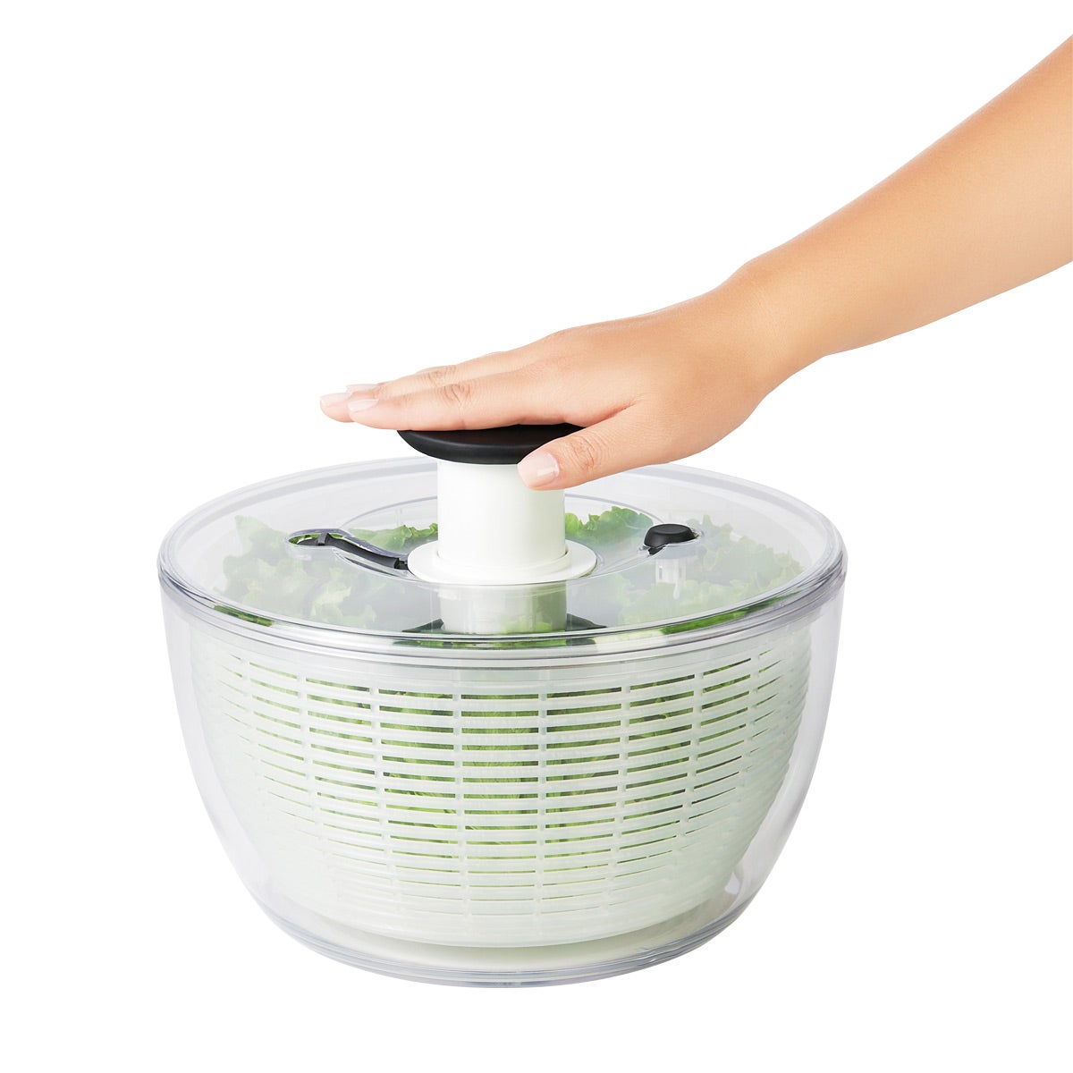 oxo salad spinner stainless steel