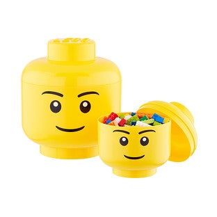 lego head storage box