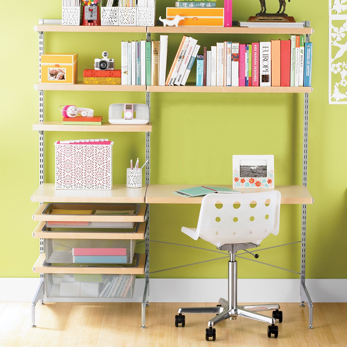 Elfa Decor Freestanding Study Zone The Container Store