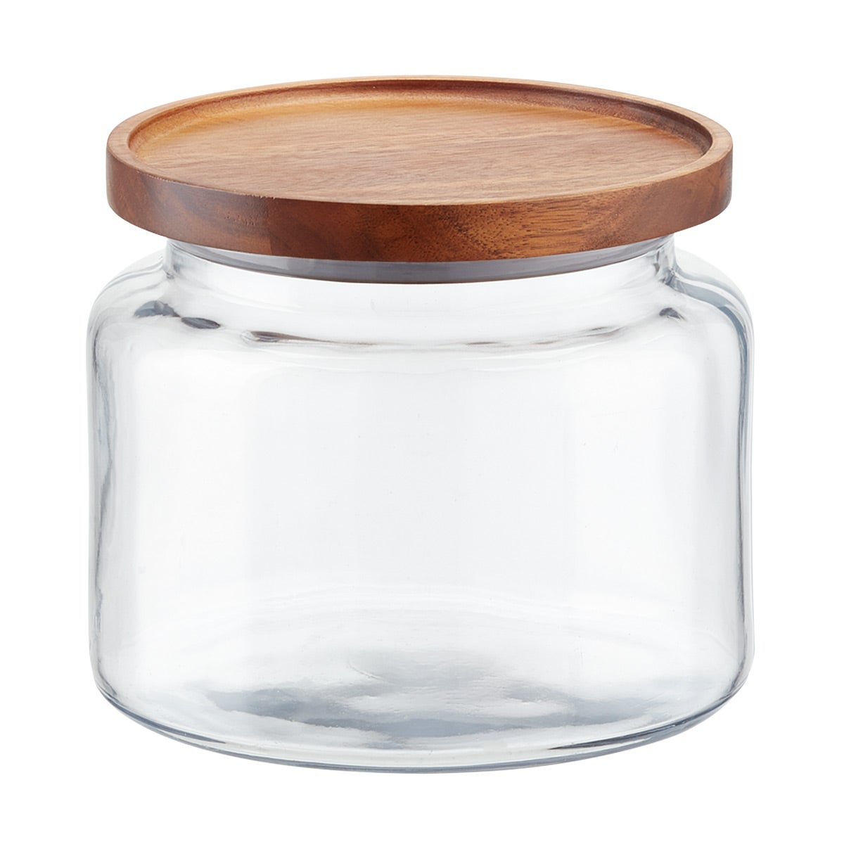 Glass Container with Acacia Lid Large