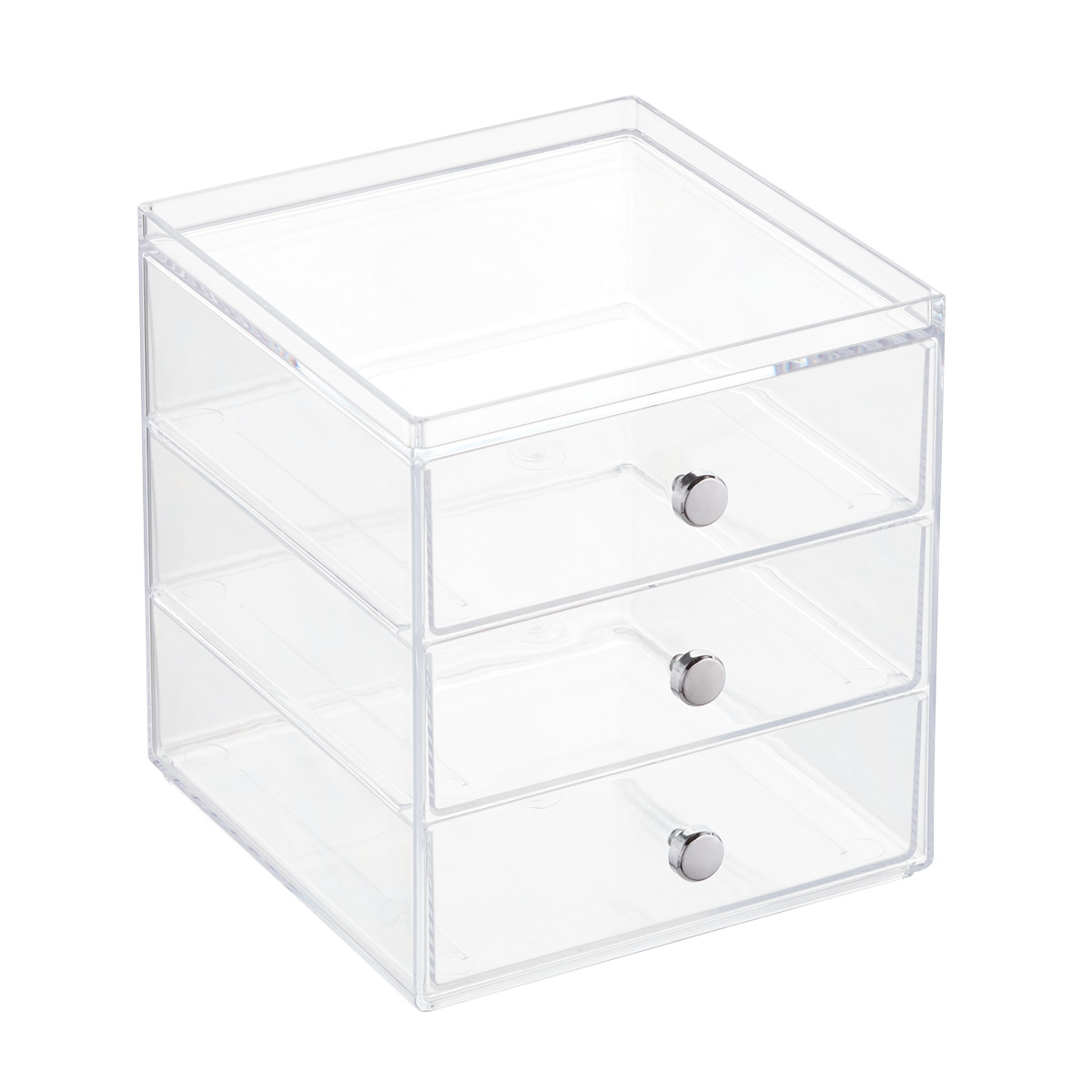 Drawer Storage Insert Made of Plastic iDesign Clarity Organiser/Storage Box for Sorting Small Items Clear 