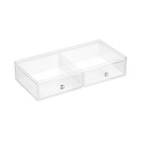 iDESIGN Clarity Wide 2-Drawer Stacking Box Clear
