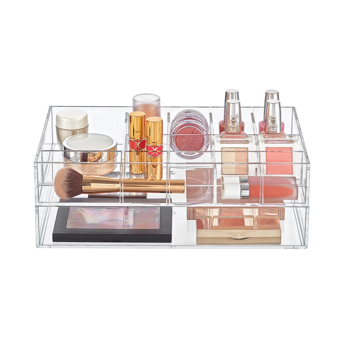 Clear Acrylic Makeup Nail Polish Storage Kit The Container Store