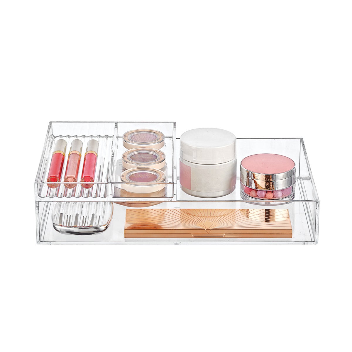 Clear Acrylic Trays Makeup Storage Starter Kit The Container Store