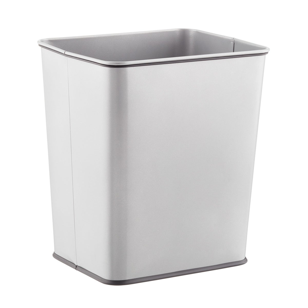 Polder Silver 7 Gal Rectangular Undercounter Trash Can The
