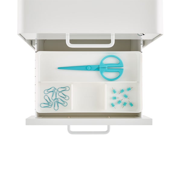 Poppin White 2Drawer Stow Locking Filing The Container Store