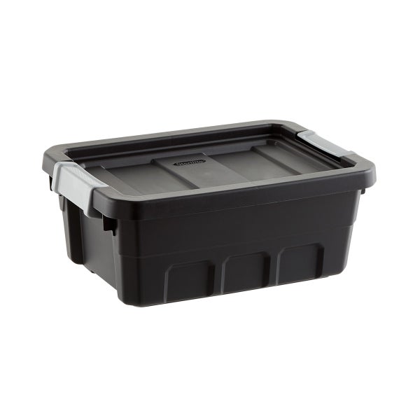 Sterilite 30 Gallon Plastic Storage Box, Gray 