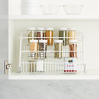 Pull Down Spice Rack White