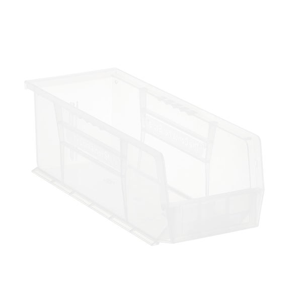 Narrow Stackable Plastic Utility Bin Clear, 5-1/2 x 14-3/4 x 5 H | The Container Store