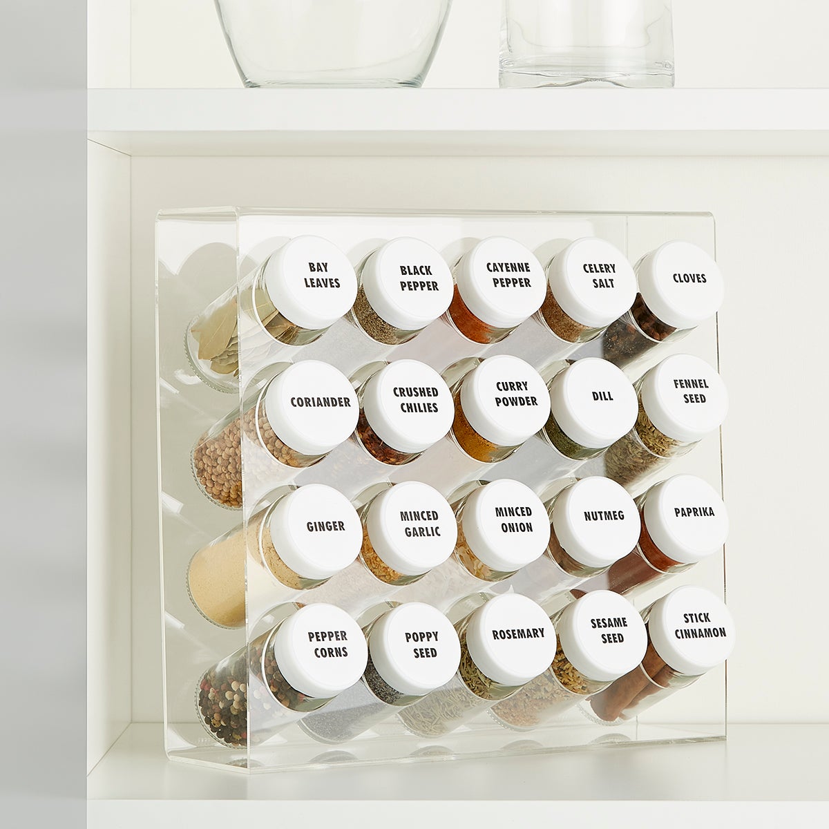 Acrylic 20 Bottle Spice Rack The Container Store