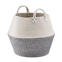 Laguna Cotton Belly Basket White/Grey