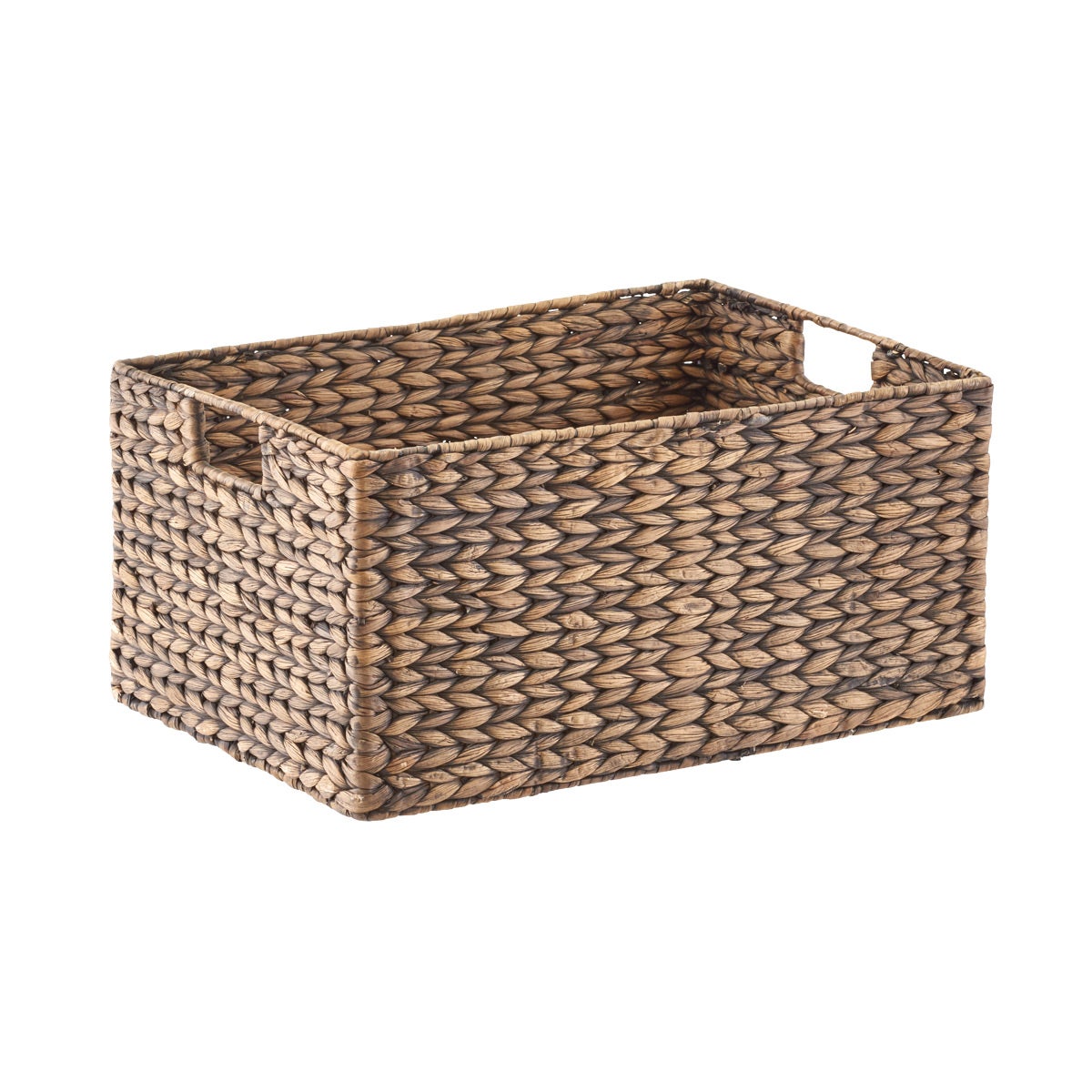 Mocha Water Hyacinth Storage Bins with Handles The Container Store