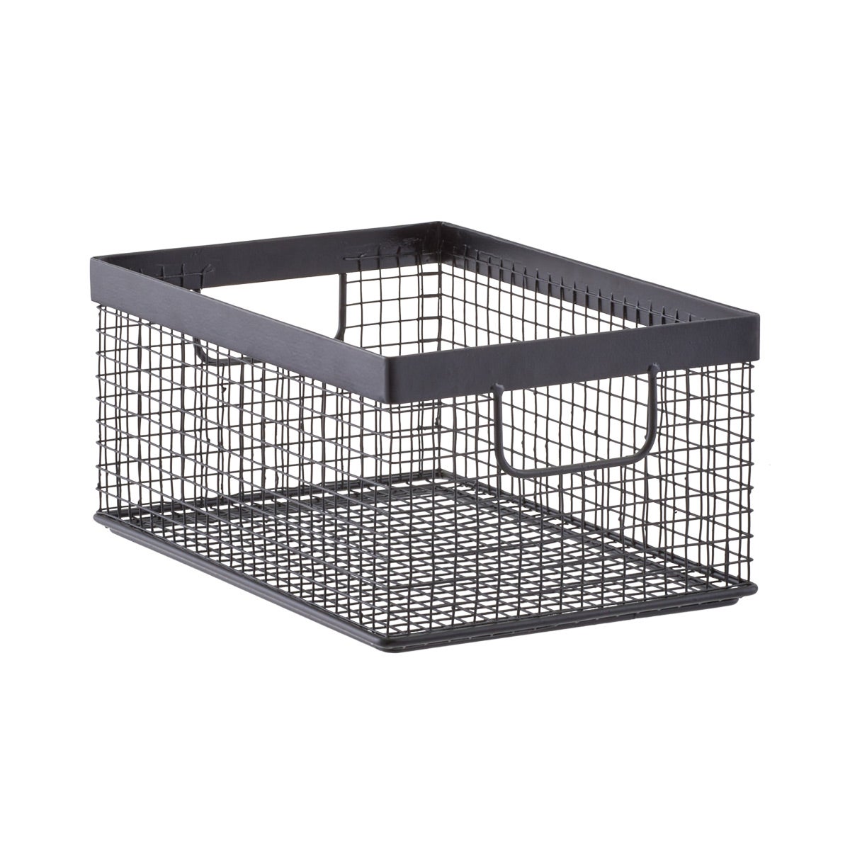 Design Ideas Black Wire Grid Storage Bins The Container Design Ideas Black Wire Grid Storage