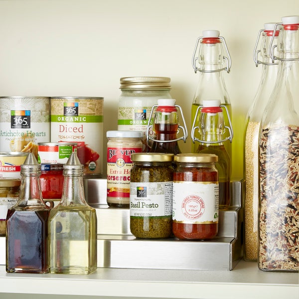 3-Tier Stainless Steel Expanding Spice Shelf