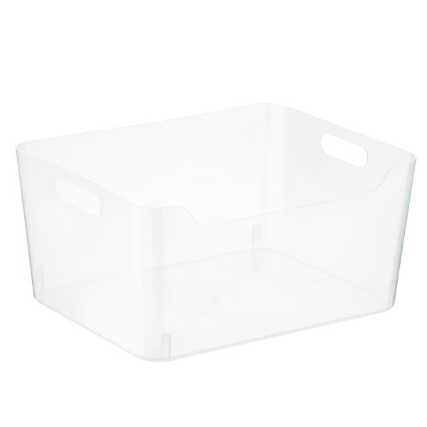 Black Large Storage Bin with Handles