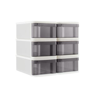 Small Tint Stackable Storage Drawer Cases Of 6 The Container Store
