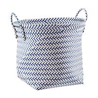 Strapping Basket Slate Blue/White