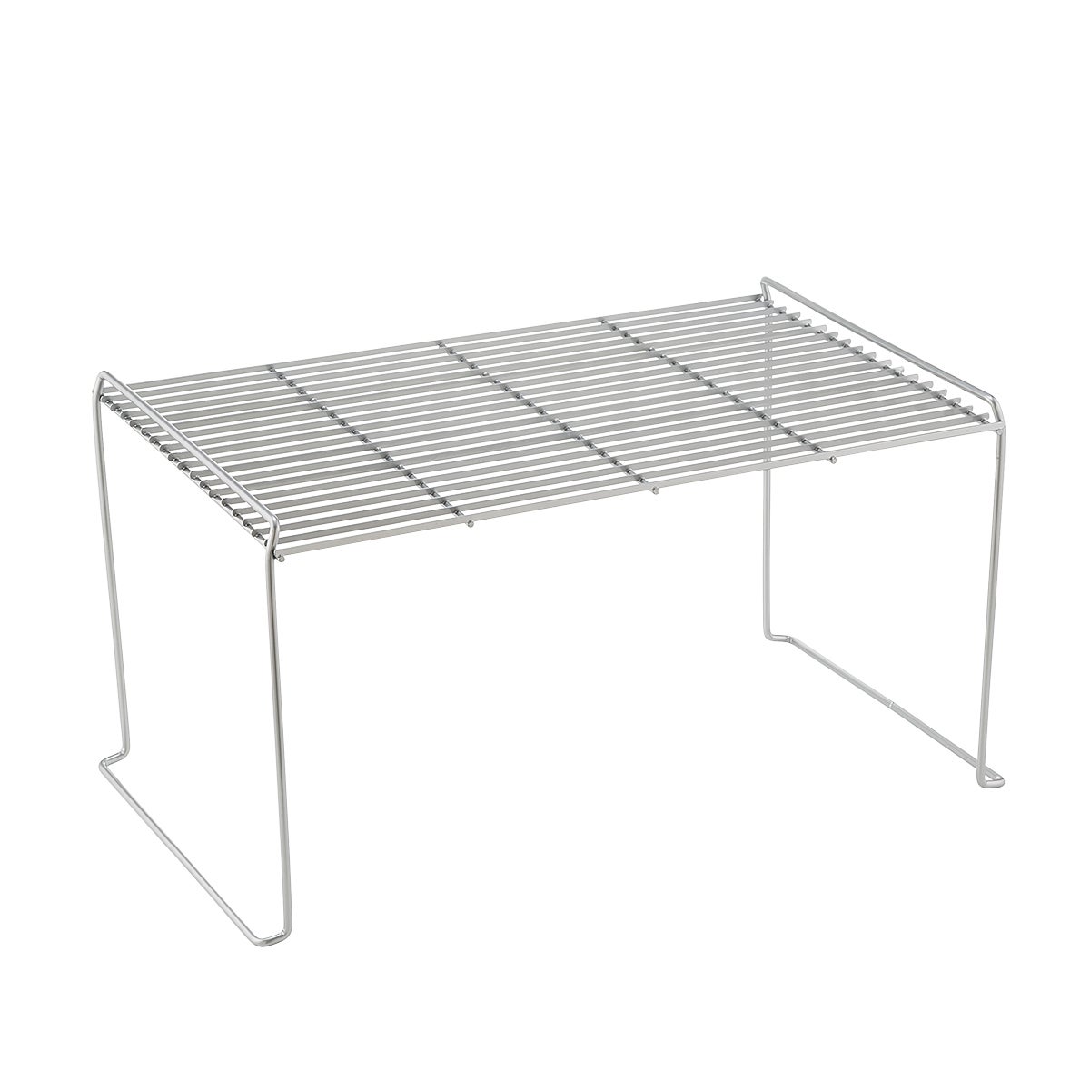 Large Half Large Silver Wire Stacking Shelves The Container Store