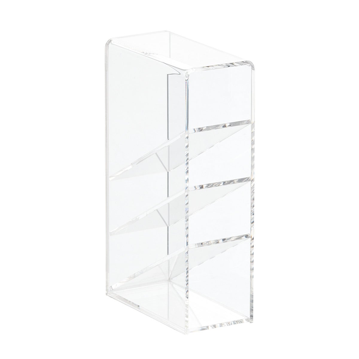 Slanted 4-Section Acrylic Pen Holder