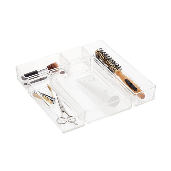 Clear Drawer Organizers Stackable 2 Drawers Acrylic Makeup