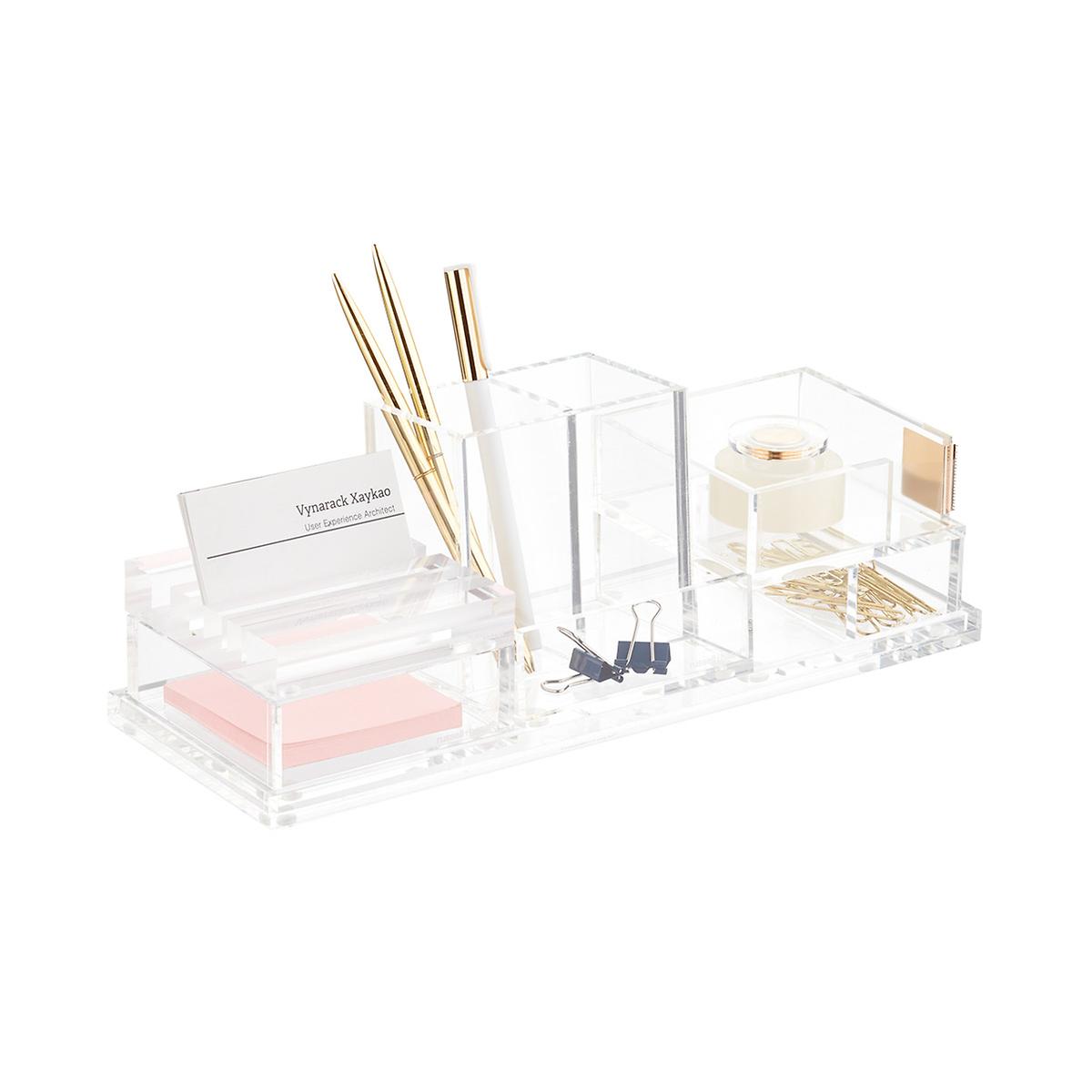 Russell Hazel Clear Pencil Cup Card Organizer The Container