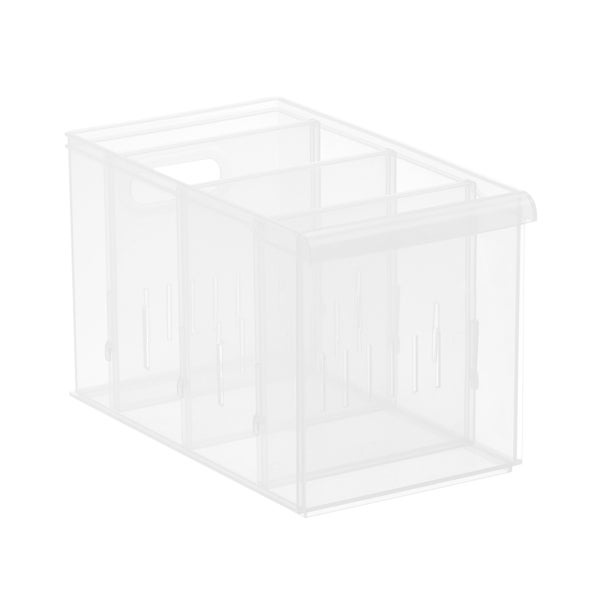 Large Storage Box Clear Stackable With Lid Under Bed Storage Containers 42L