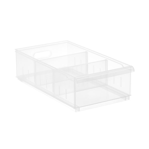 Clear Stackable Plastic Storage Bins