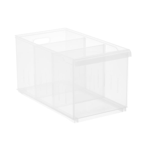 Clear Stackable Plastic Storage Bins