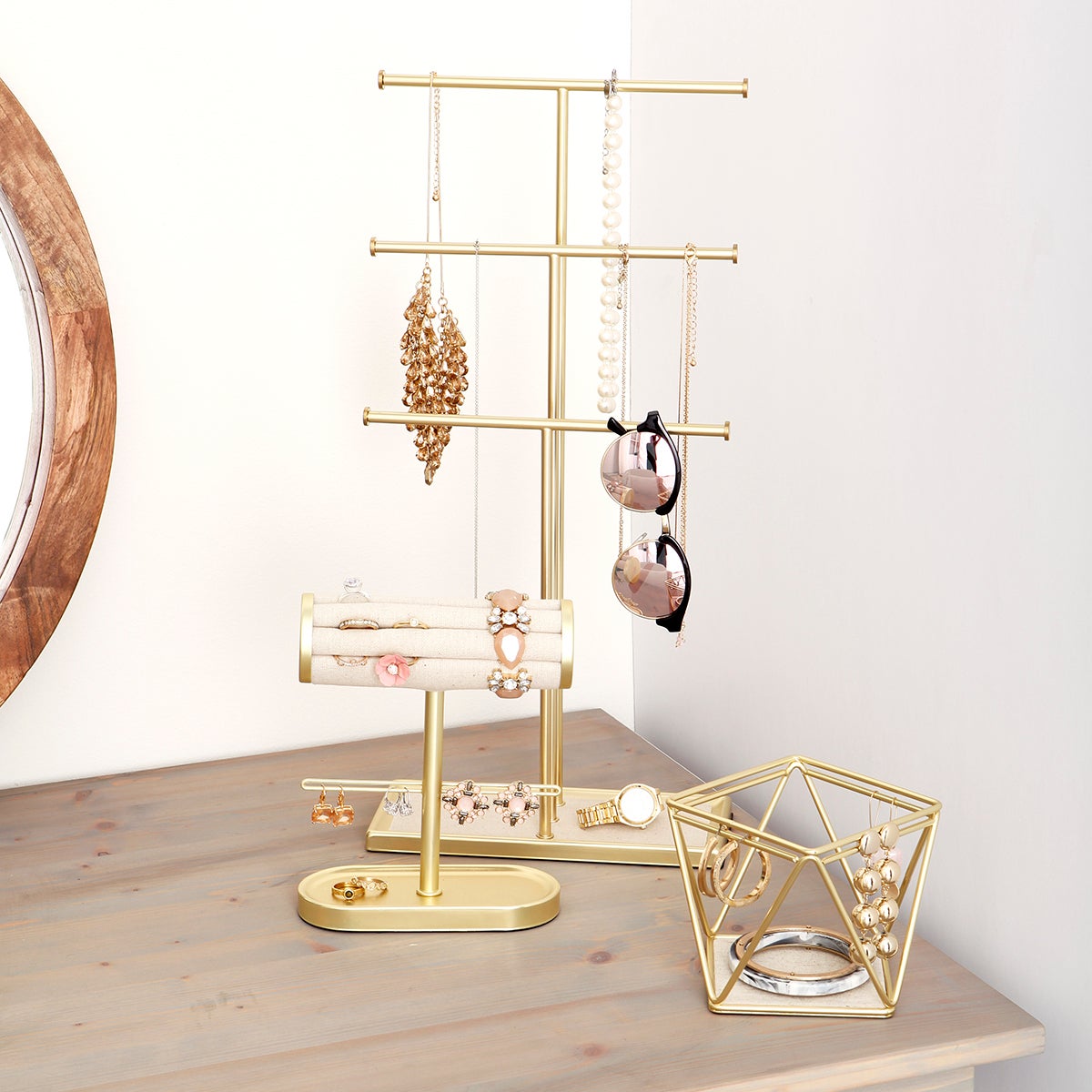 Umbra Gold Jewelry Storage Kit The Container Store