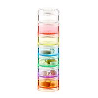 7-Section Stacking Pill Organizer Multi-Color
