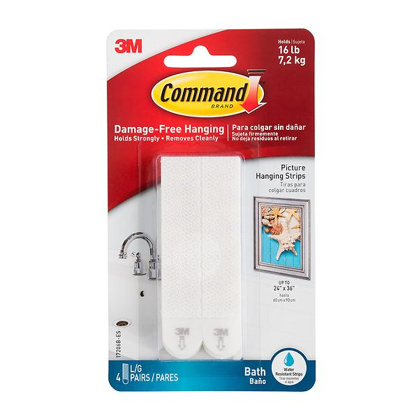 Command Picture Hanging Strips Variety Pack, Damage Free Hanging Picture  Hangers, No Tools Wall Hanging Strips for Living Spaces, White, 16 Small