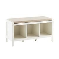 Clybourn 3-Cubby Bench White