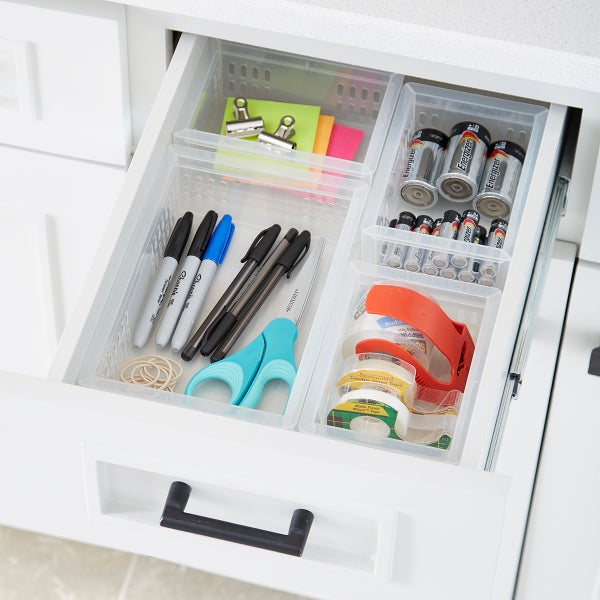 Clear Stackable Organizer Trays