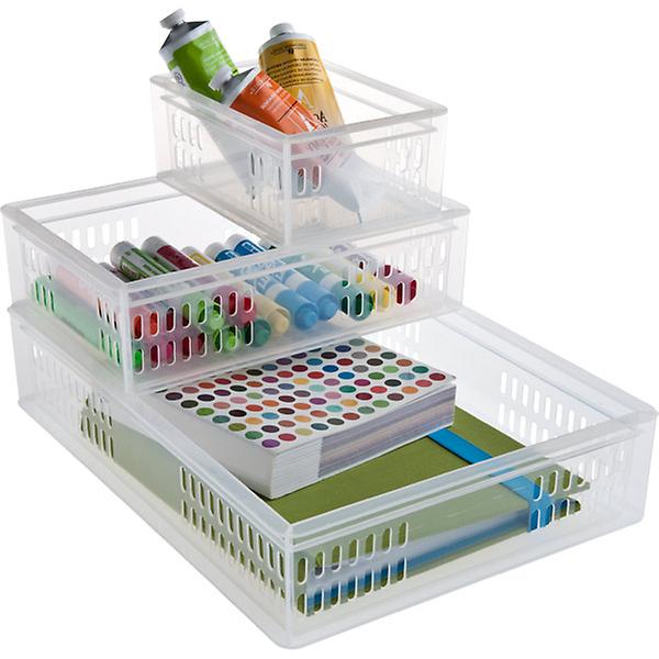 Clear Stackable Organizer Trays