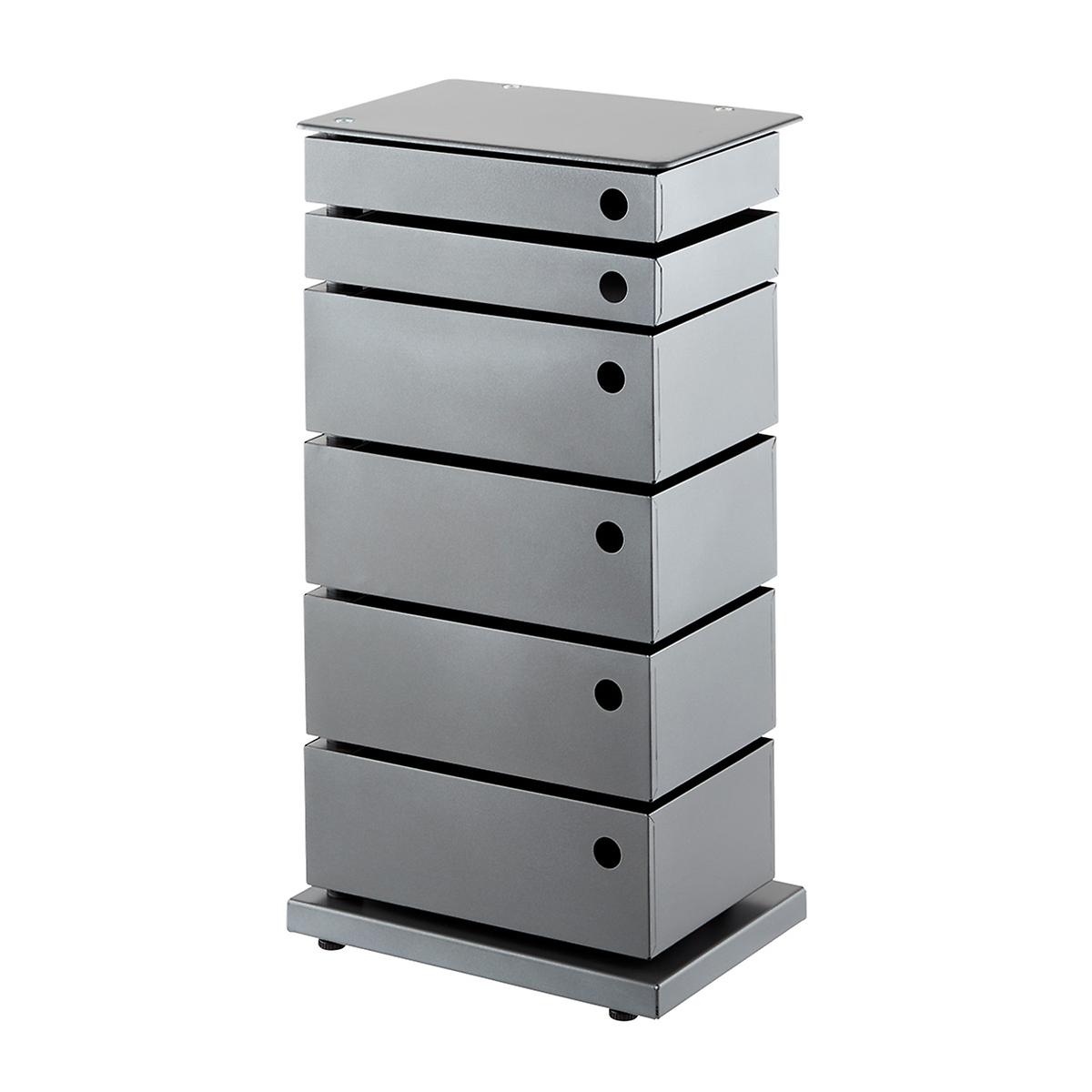 Anthracite 6 Drawer Storage Tower The Container Store