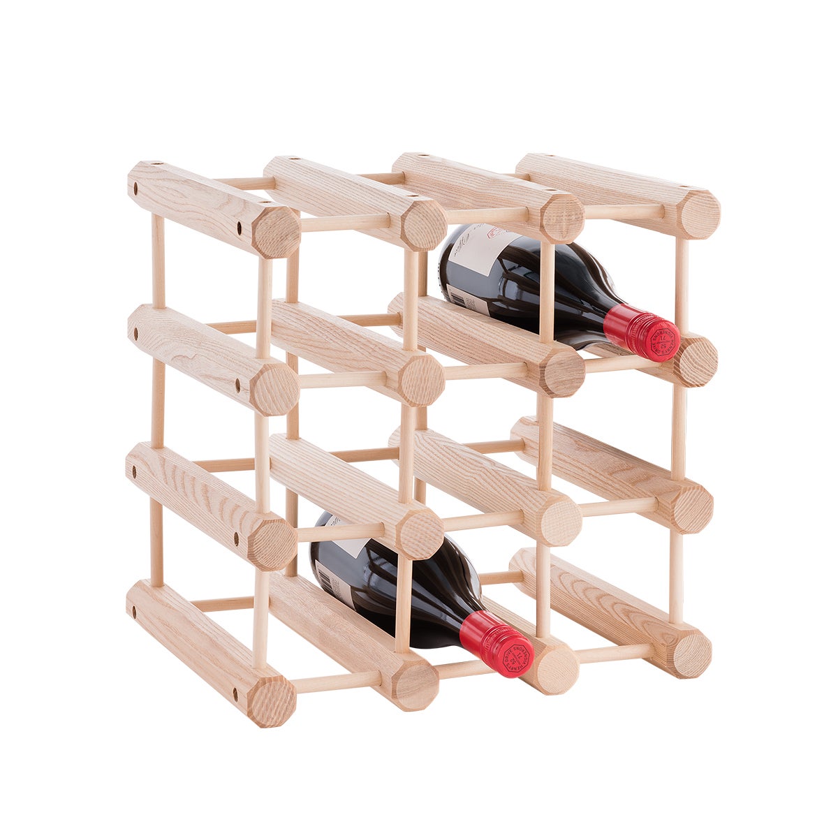 J K Adams Hardwood 12 Bottle Wine Rack The Container Store