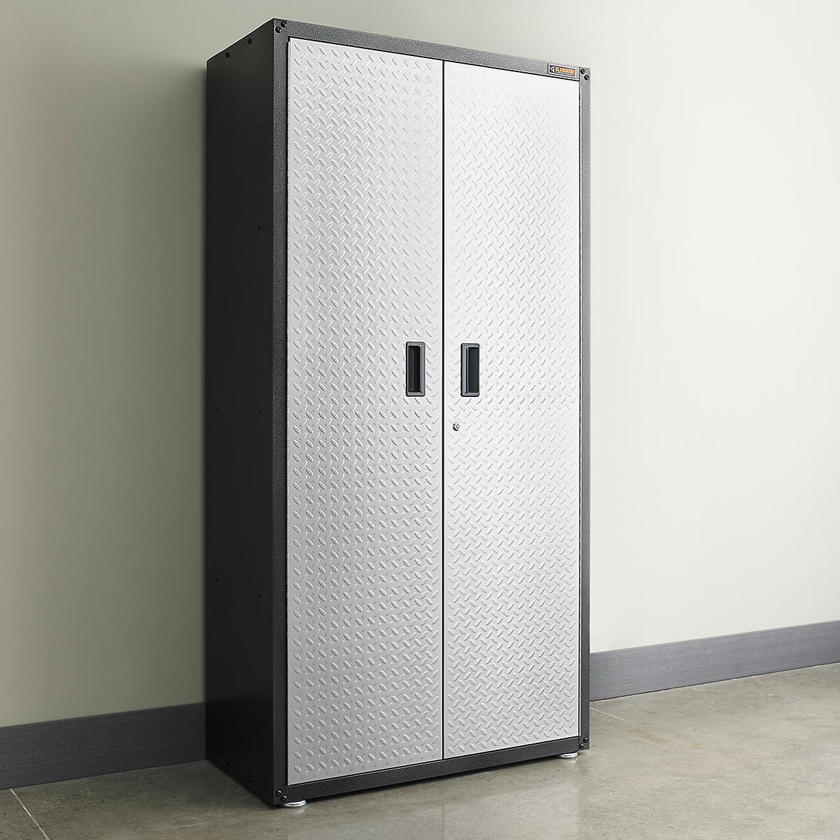 Gladiator Silver Tread Large Gearbox Cabinet The Container Store